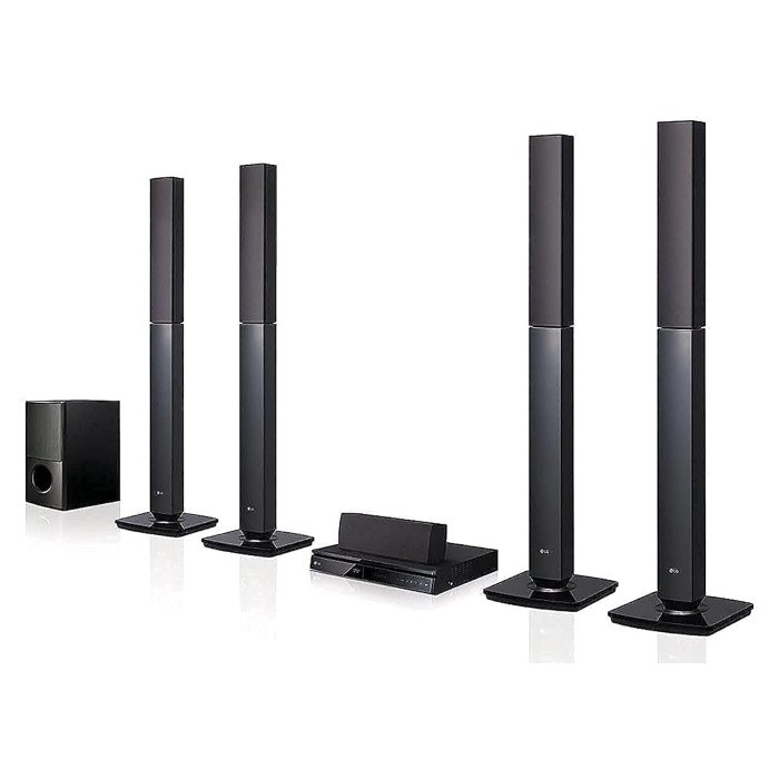 LG LHD657 1000W 5.1Ch DVD Home Theatre System, 4 Tall Boy.